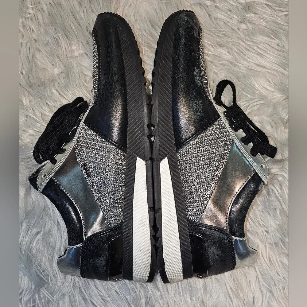 Michael Kors Allie Glitter Chain-Mesh Sneaker 7.5 - Picture 5 of 10